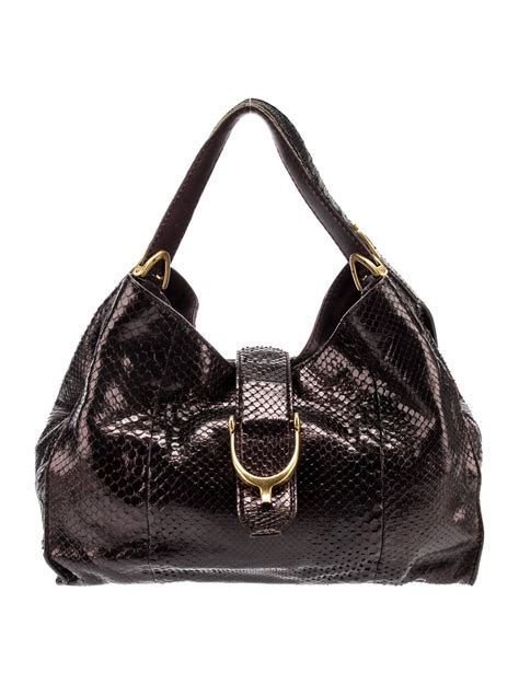 gucci snake soft stirrup handbag